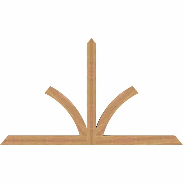 Ekena Millwork Richland Timber Gable Bracket, Western Red Cedar, 72"W x 42"H x 3 1/2"D x 3 1/2"F, 14/12 Pitch GBW072X42X0404RIC00SWR - main